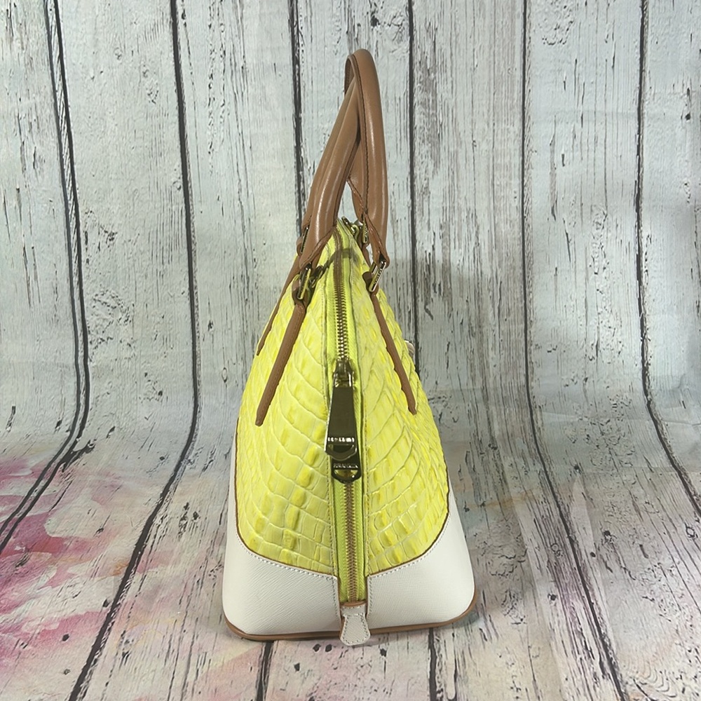 Brahmin Vivian Limelight La Scala Color Block Sat… - image 5